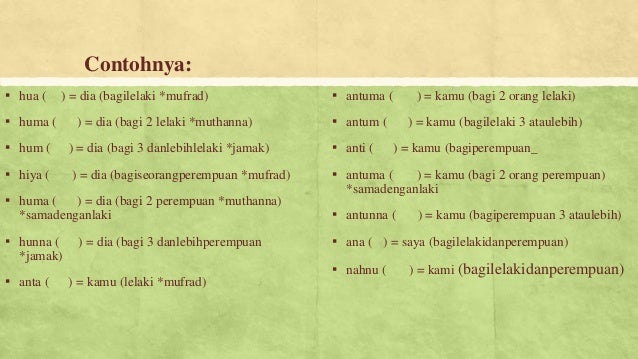 Dhomir Kata Ganti Dalam Bahasa Arab