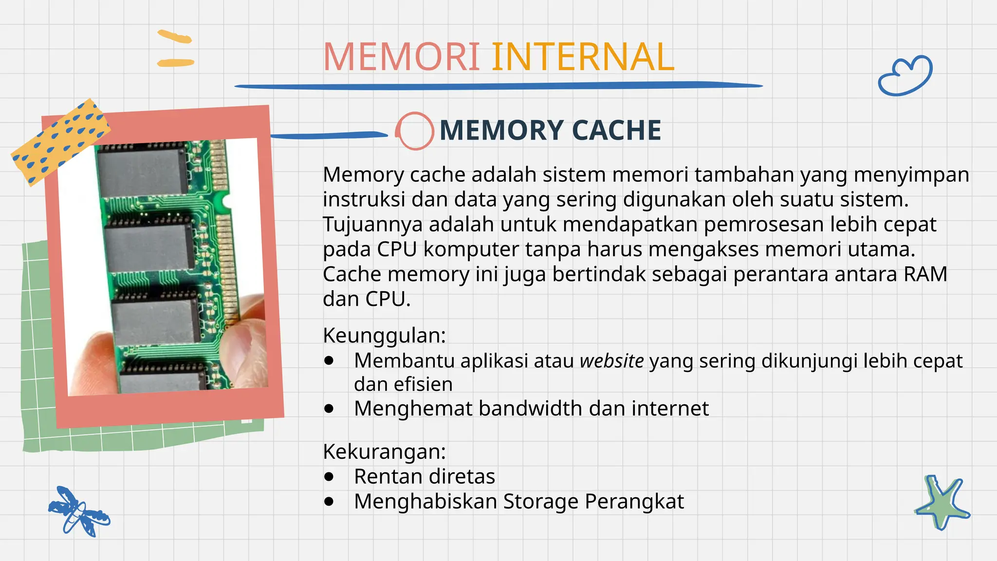 MEMORI INTERNAL DAN MEMORI EKSTERNAL PADA KOMPUTER | PPTX