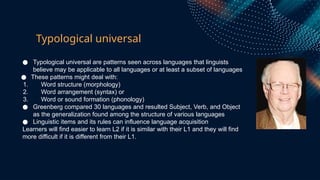 Linguistic Theories and Cognitive Aspects in Interlanguage Acquisition ...