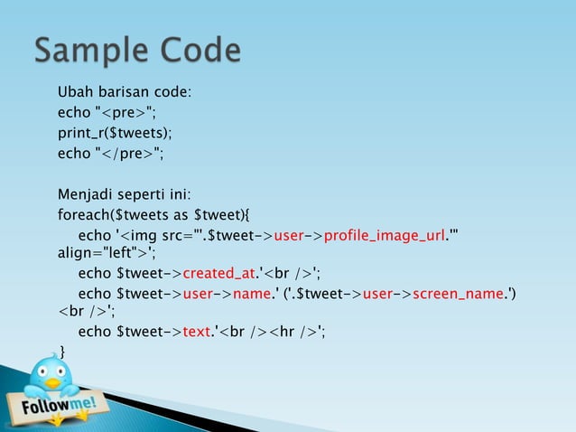 Tutorial Contoh Penggunaan API Twitter | PPT