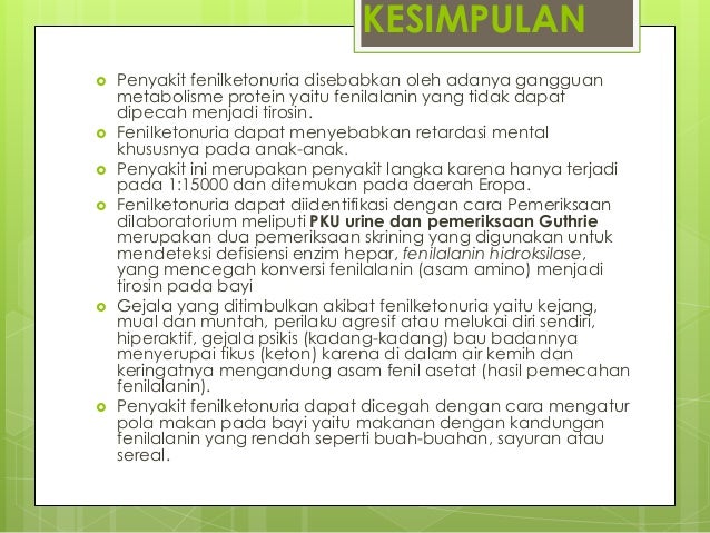 Retardasi Mental pada Anak Akibat Gangguan Metabolisme 