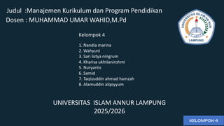 Preencoded Comprehensive Management of Educational Curriculum and Programs for ...
