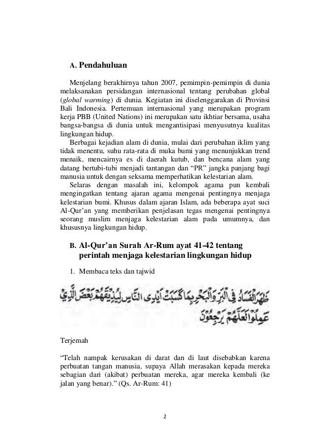 Modul Bab 7 Agama Menjaga Kelestarian Lingkungan Hidup