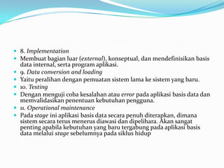 Rizky.Sikluspengolahan data Pengolahanberasaldarikata “olah” yang berartiserangkaiankegiatanatauaktivitas yang  melakukankegiatankegiatantertentuuntukkegiatantertentupula.berdasarkanpengertiantsbmakapengolahan data adalahserangkaiankeagiatan, pikirandanbantuanbantuantenagaatausuatuperalatan yang mengikutierangkaianlangkah, perumusan data tersebut, bentuksusunan,sifatatauisinyamenjadilebihberguna . Pengolahaan data dapatdilakukandengancarasentralisasidandesentralisasi.sentralisasipengolahandatanyamemungkinkankearah; a.Penerapanpembagiankerjadenganakibatpembagianbiayadanpembangunankwantitfsecaralebihmenguntungkan.b.Pemakaian file yang samapadabanyakprosspengolahan data .c.Suatupemanfaatan yang lebihbaikdarisasaranteknisadministrasi.d.Penerapanpemisahanfungsiantaraoperasionaldanpengolahan data secarasentral.Pengolahan data jugaapatdiartikansebagaisegalapengolahanuntukmembuat data yanbergunasesuaidenganhasil yang diinginkansehinggadapatsegeradipakai .Dilihatdarisistempengolahan data dapatdibagimenjaditigatahapdasaryaitu :a. membaca data atau input data b.Mengolah data atauprosesc.Hasilatau out put Pengolahan data melaluikomputermeliputibeberapabagianantara lain: recording,clafsifying,sorting,calculating, storing, summarizing,retrieving,repoducing,distribute. 