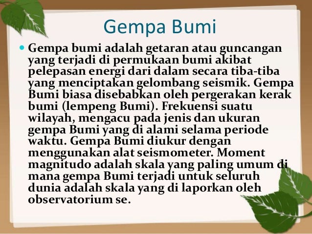 makalah tentang fenomena alam gempa bumi Bencana Alam Gempa Bumi makalah tentang fenomena alam gempa bumi Bencana Alam Gempa Bumi