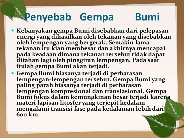 Bencana Alam Gempa Bumi Bencana Alam Gempa Bumi