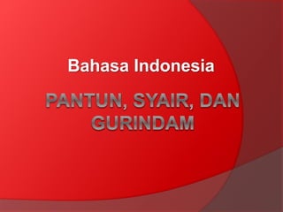 Bahasa Indonesia 
 