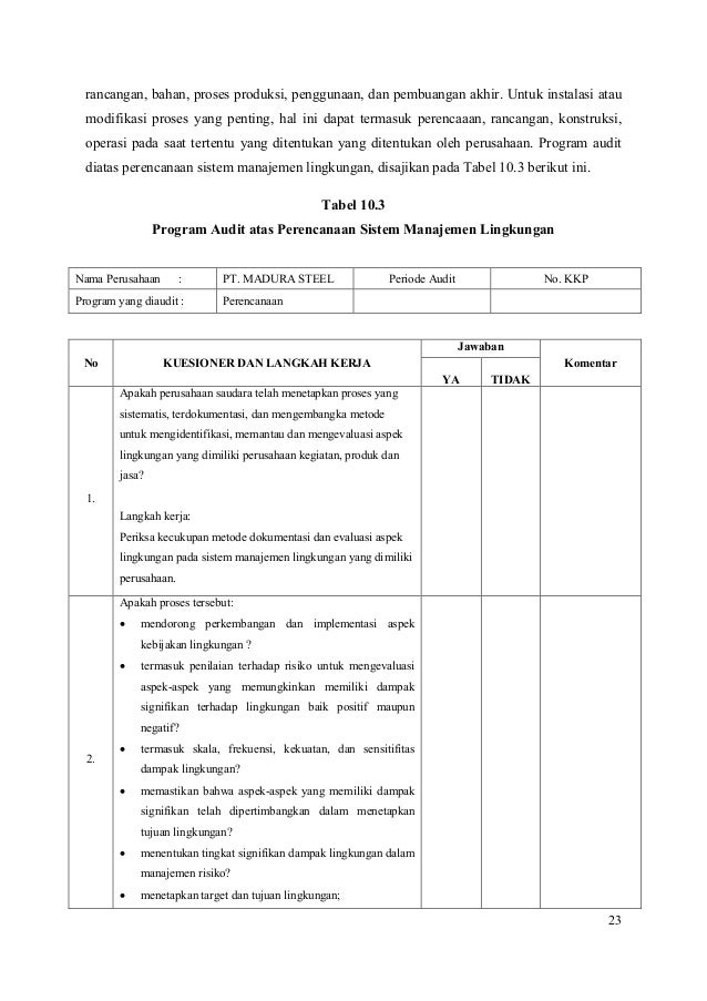 Audit Lingkungan