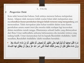 Fikih - Talaq, Khuluk, Fasakh, Iddah dan Rujuk | PPTX