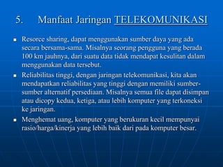 INTERNETInternet adalah suatu jaringan telekomunikasi global terbentuk dari jaringan-jaringan regional, memungkinkan komunikasi data antar komputer-komputer yang terhubung ke jaringan tersebut.WirelineSystem wireline berkembang jauh sebelum orang mengenal system wireless, yaitu pada sekitar tahun 1870-an. System ini disebut wireline karena kabel digunakan sebagai media tranmisi yang menghubungkan komputer pelanggan dengan perangkat di jarinagan komputer milik operator. 