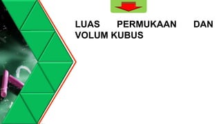 LUAS PERMUKAAN DAN
VOLUM KUBUS
 