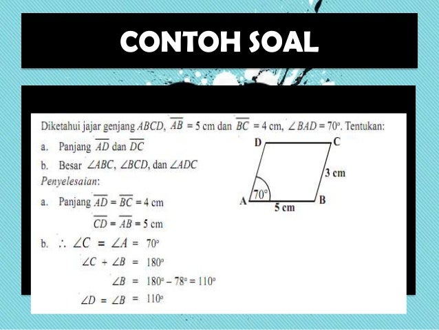 Contoh Soal Jajar Genjang