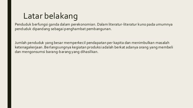 Perekonomian Indonesia Penduduk Ketenagakerjaan