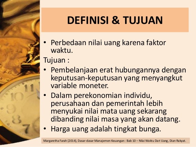 npv bunga tabel Money Time Of Value