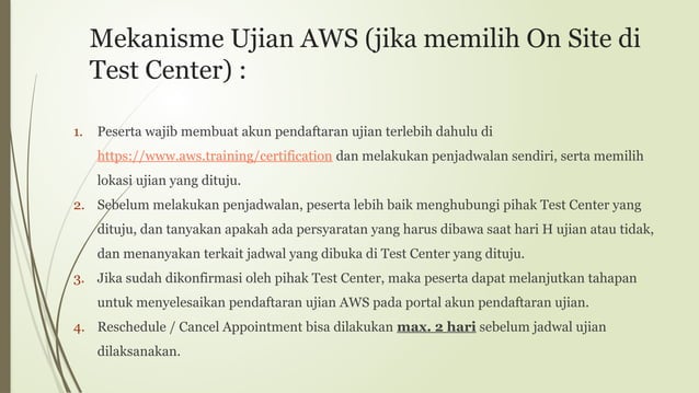 Preparation For Aws Certified Examine Pptx