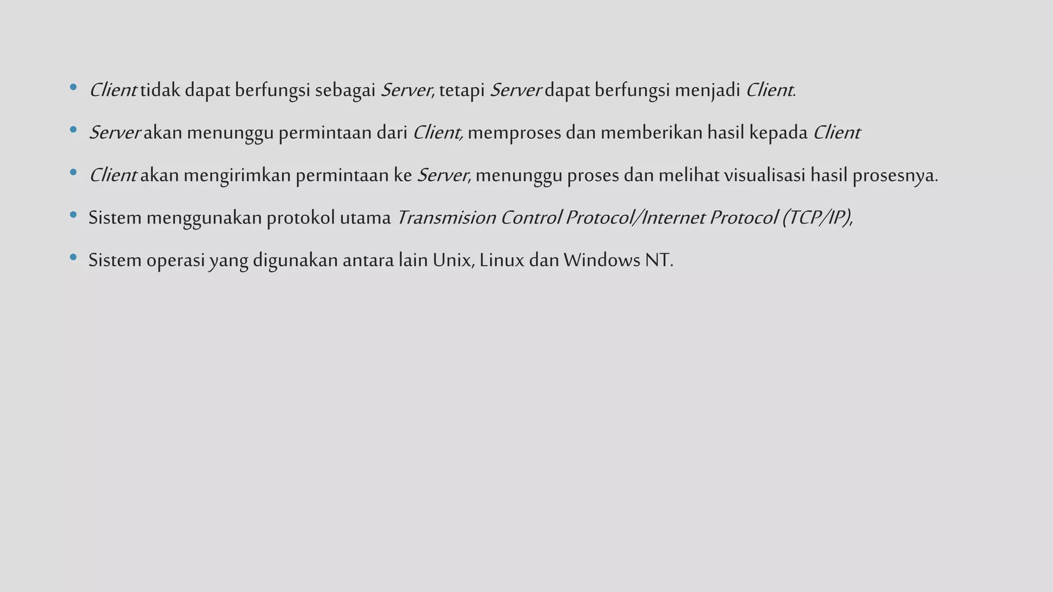 Arsitektur jaringan Client Server | PPT