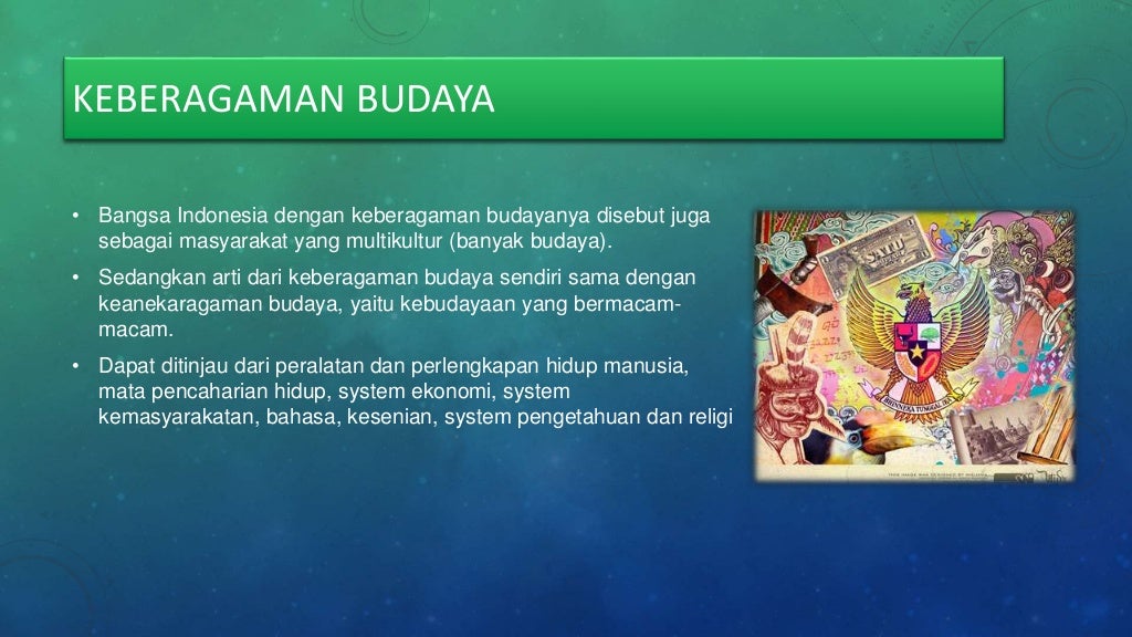 (Tugas Presentasi IPS) Potensi Keberagaman Budaya di Indonesia