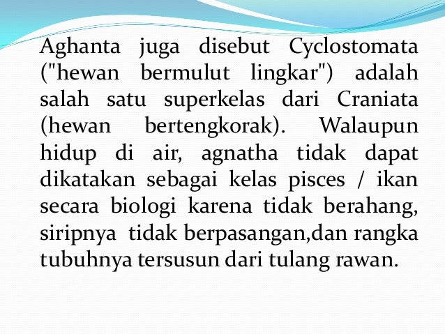 Kelompok 6 super kelas agnatha