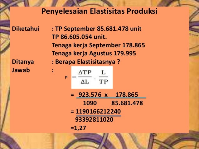 Teori Produksi Jangka Pendek Kelompok 6 Pendidikan Ekonomi A Unj 2