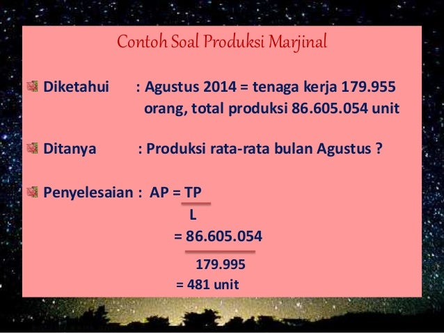 Contoh Soal Dan Jawaban Skedul Rata Rata Dan Produk Marginal Ilmusosial Id