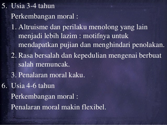 Tahap - Tahap Perkembangan Moral (Psikologi Perkembangan)