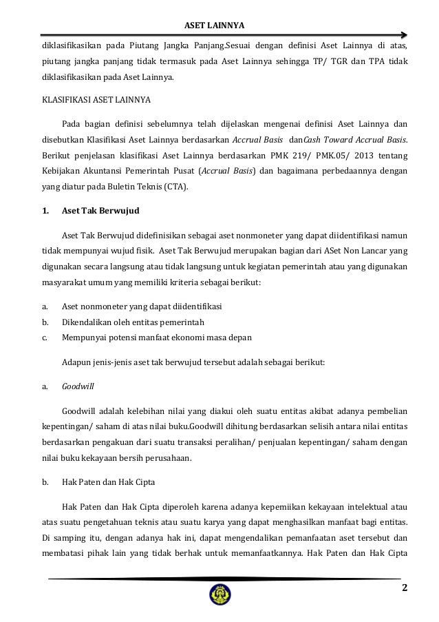 Aset Lainnya Basis Akrual Vs Basis Cta Aset Lainnya Basis Akrual Vs Basis Cta