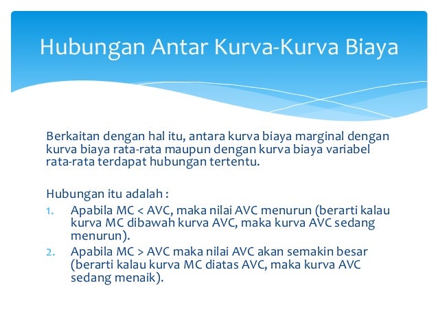 Ekonomi Mikro Teori Biaya Produksi