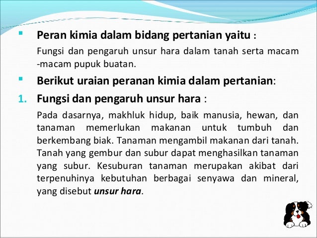 Peranan Ilmu Kimia Dalam Bidang Pertanian