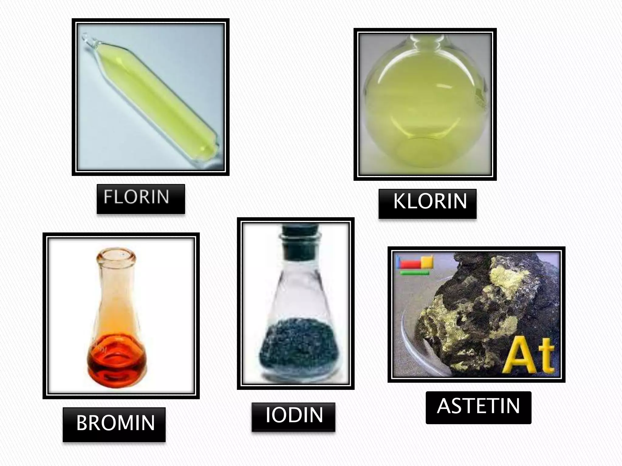 KLORIN

BROMIN

IODIN

ASTETIN

 