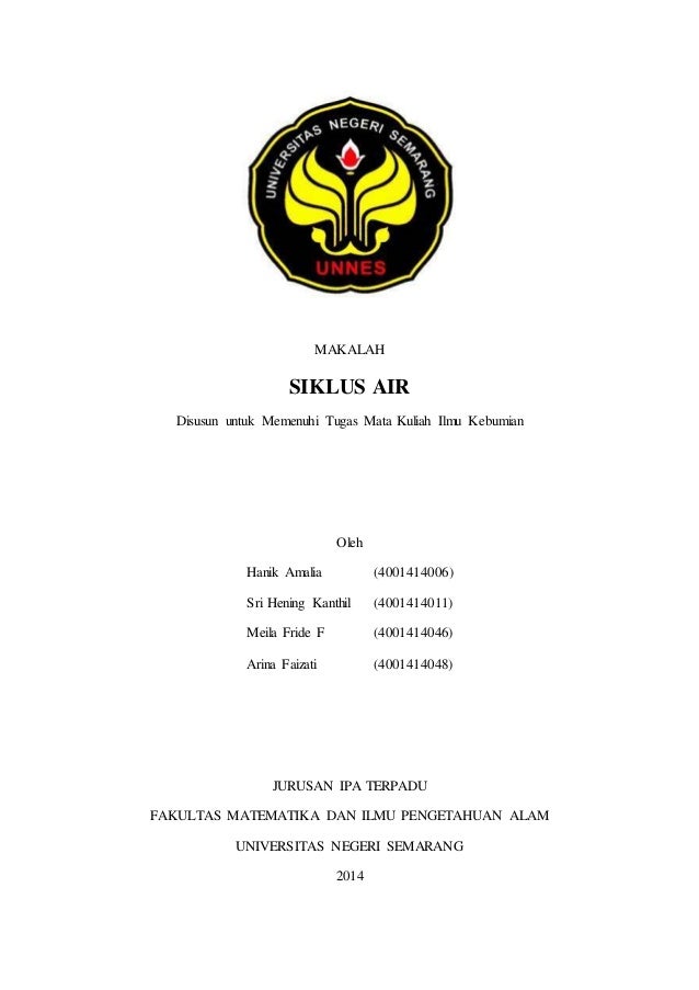 Makalah Siklus Hidrologi