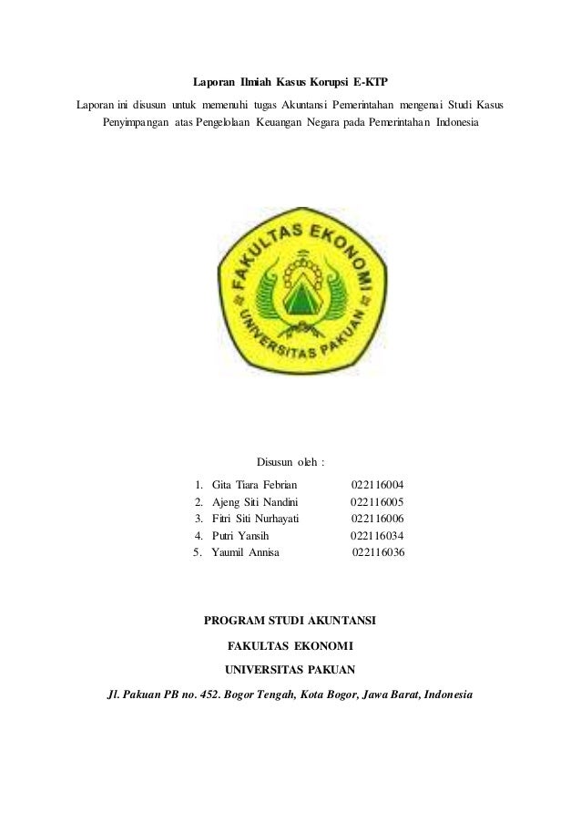 Laporan Ilmiah Kasus Korupsi E Ktp