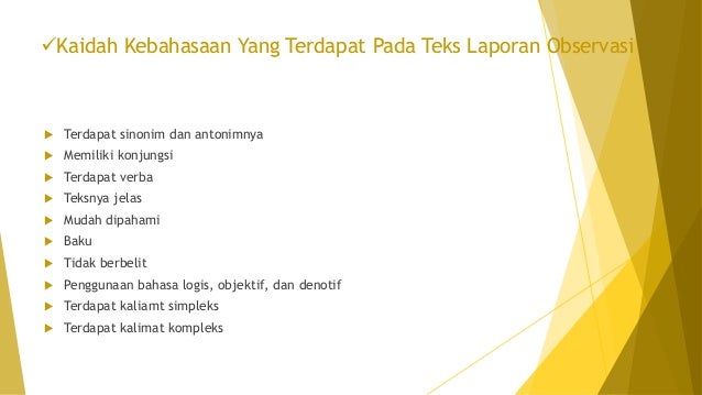 Teks Laporan Hasil Observasi