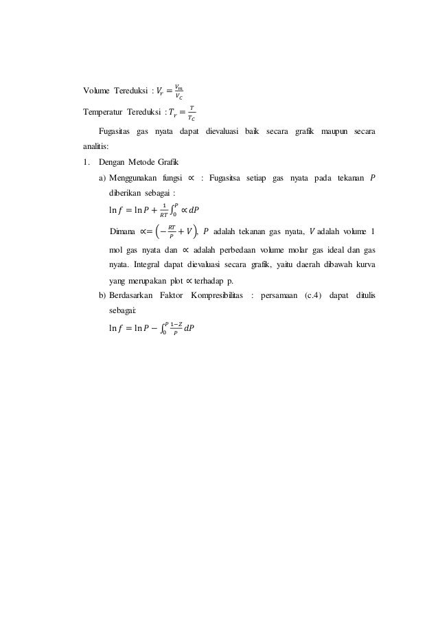 Makalah Gas Tidak Ideal Real Gas