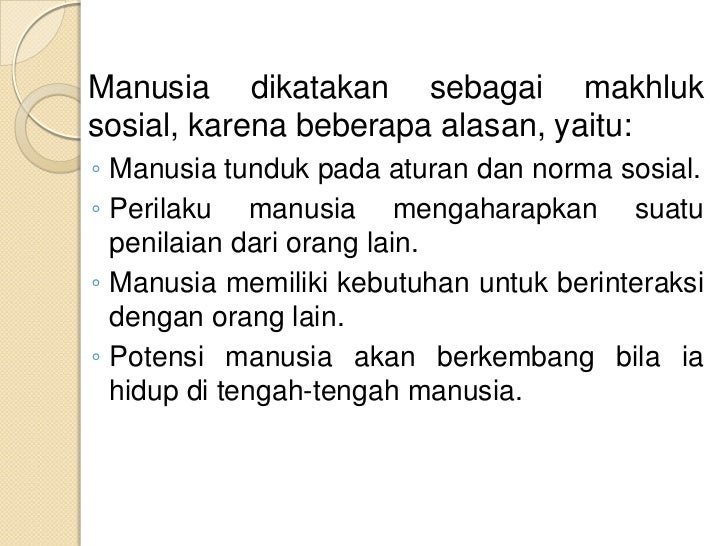 Manusia Sebagai Makhluk Individu Dan Sosial