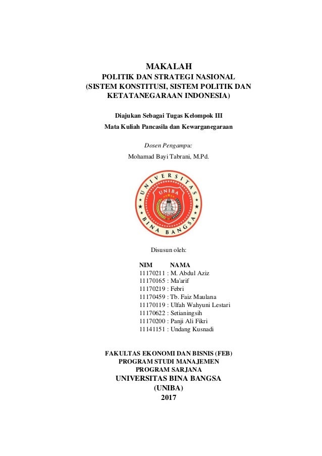 Etika Politik Berdasarkan Pancasila