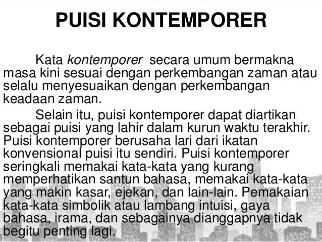 Karakteristik puisi XI IPA 9