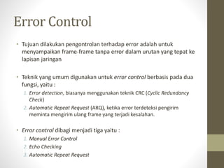 Tugas Kuliah Flow Control Error dan Selective Repeat ARQ | PPTX