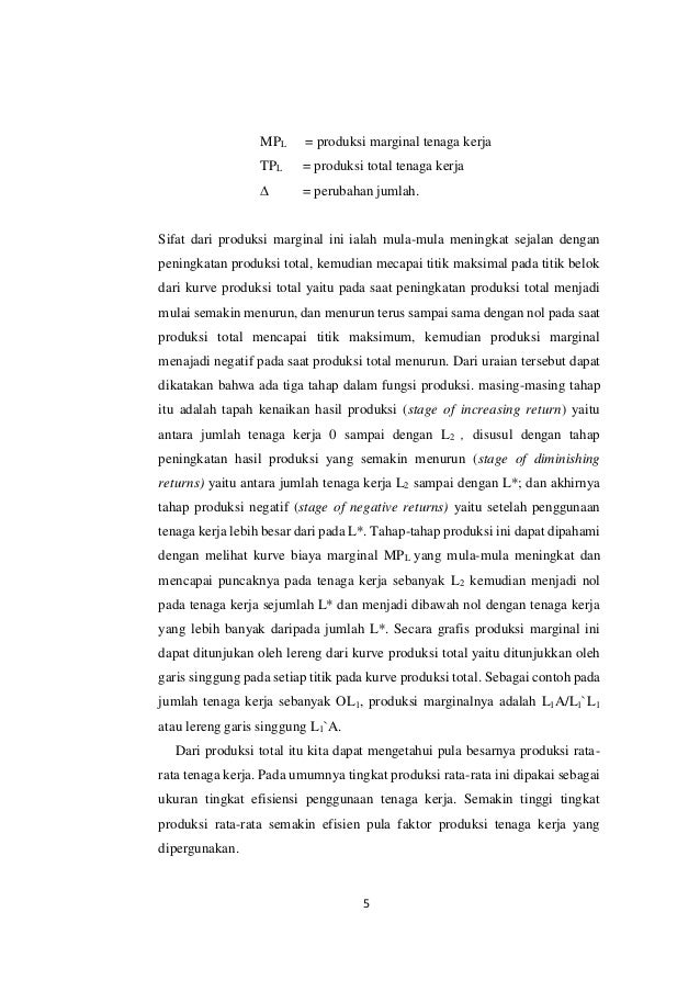 Teori Produksi Pengantar Ekonomi Mikro Makalah