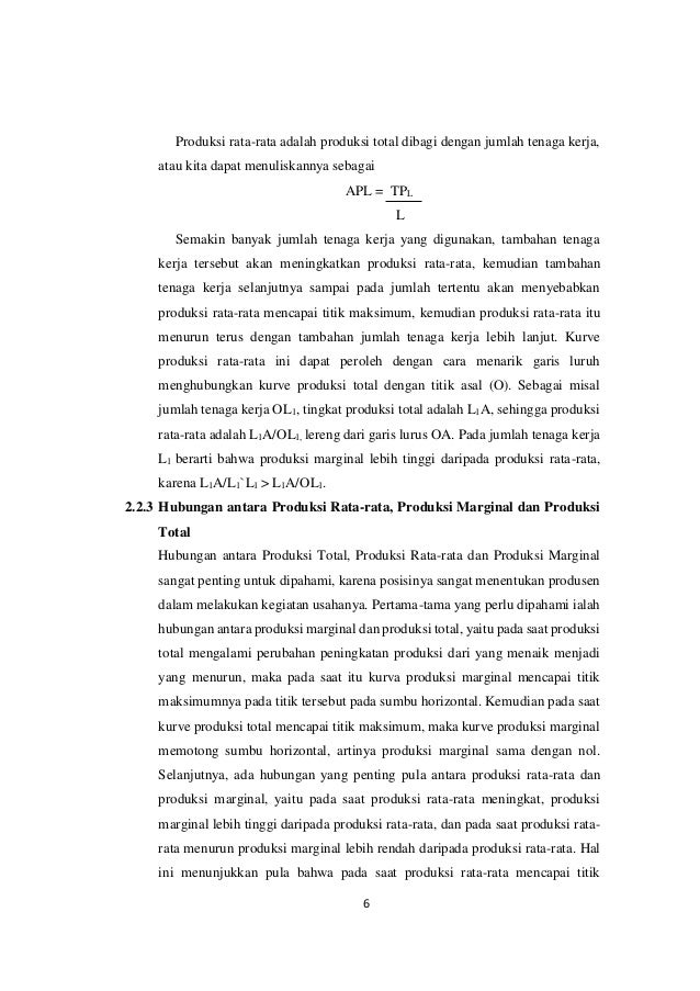 Teori Produksi Pengantar Ekonomi Mikro Makalah
