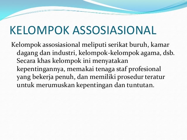 Kelompok kepentingan & partai politik