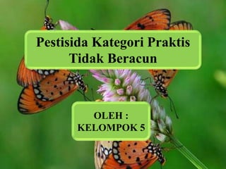 Pestisida Kategori Praktis 
Tidak Beracun 
OLEH : 
KELOMPOK 5 
 