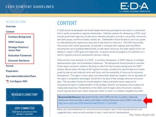3
CEDS CONTENT GUIDELINES
http://www.eda.gov/ceds
 