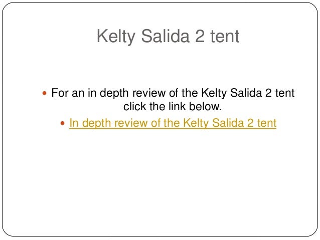Kelty salida 2 tent