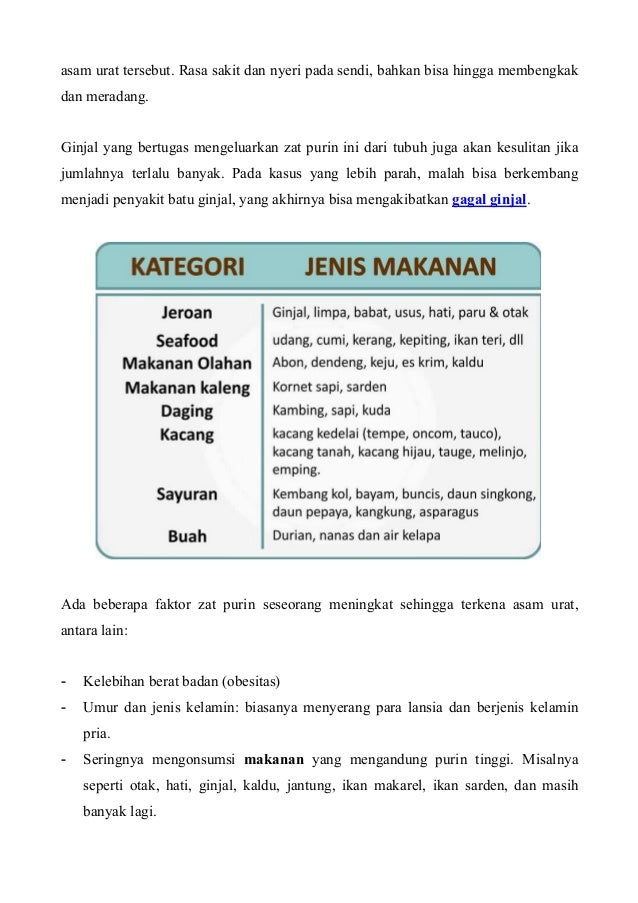 Keluarga anda memiliki asam urat tinggi inilah 25 cara 