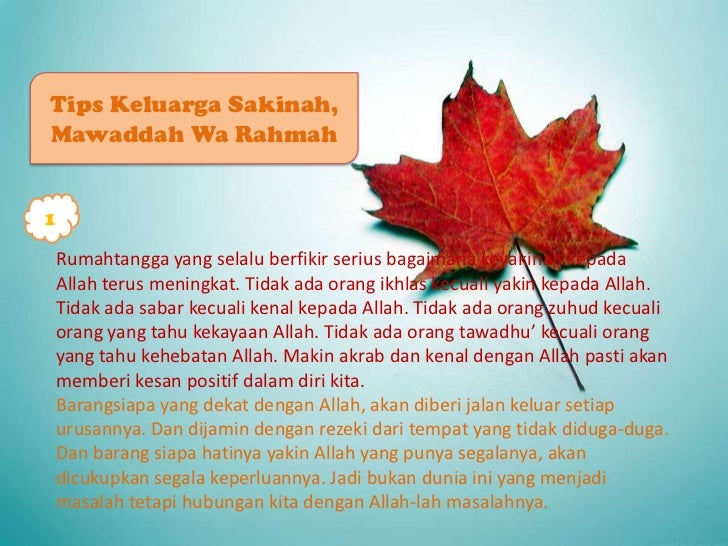 Keluarga Sakinah Mawaddah Warahmah