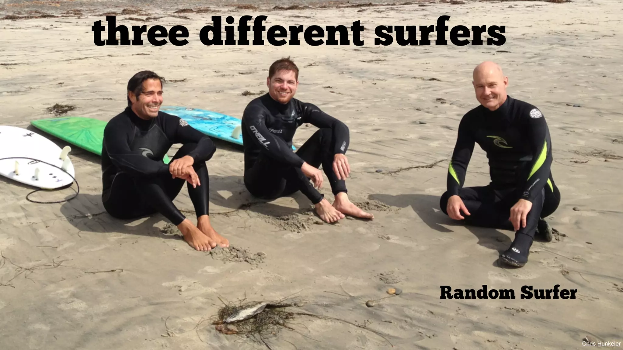 three different surfers

Random Surfer
Chris Hunkeler

 