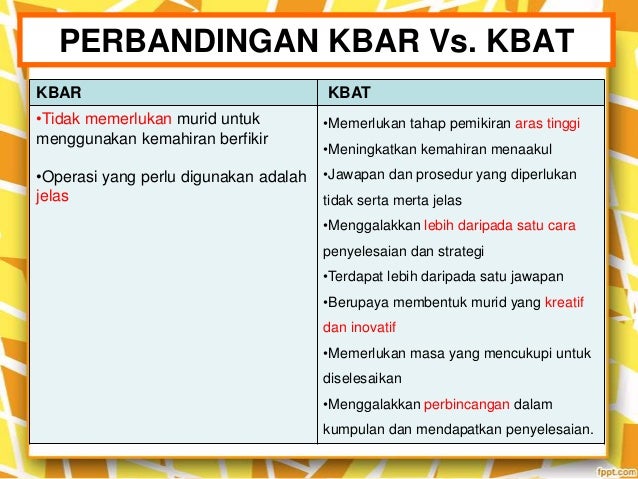 Kemahiran berfikir aras tinggi dalam pentaksiran matematik Kemahiran berfikir aras tinggi dalam pentaksiran matematik