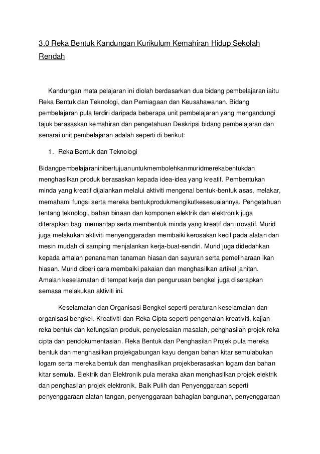 Kemahiran Hidup Sekolah Rendah