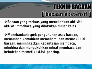 TEKNIK BACAAN





 