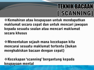 TEKNIK BACAAN











 